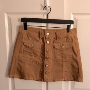 AEO Hi-Rise Yellow A-Line Skirt